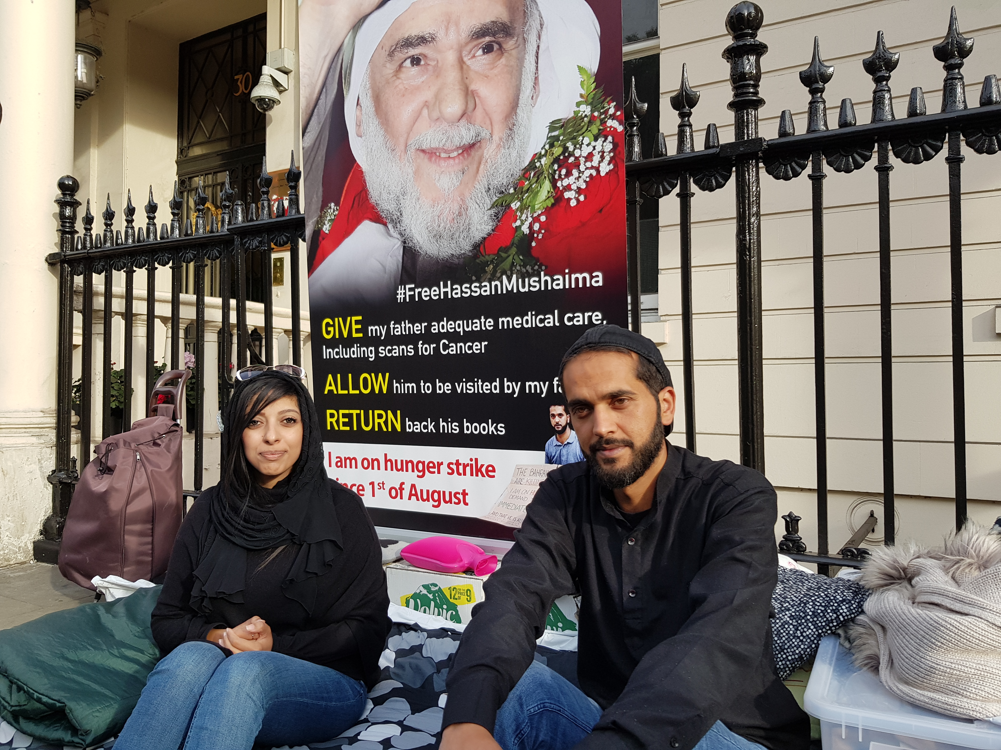 Ali on hunger strike  to highlight his  father’s imprisonment in Bahrain
