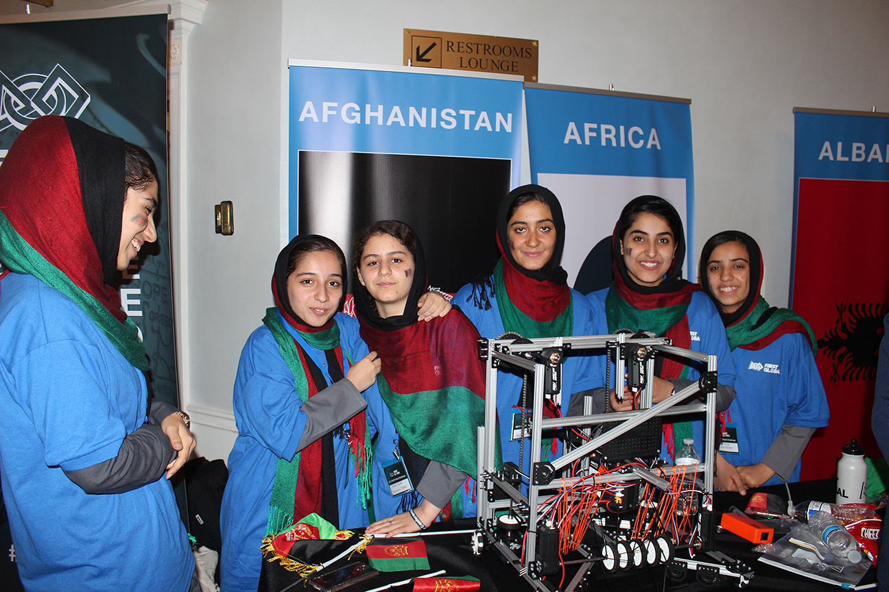 Afghan girls’ robotics team win contest in Europe