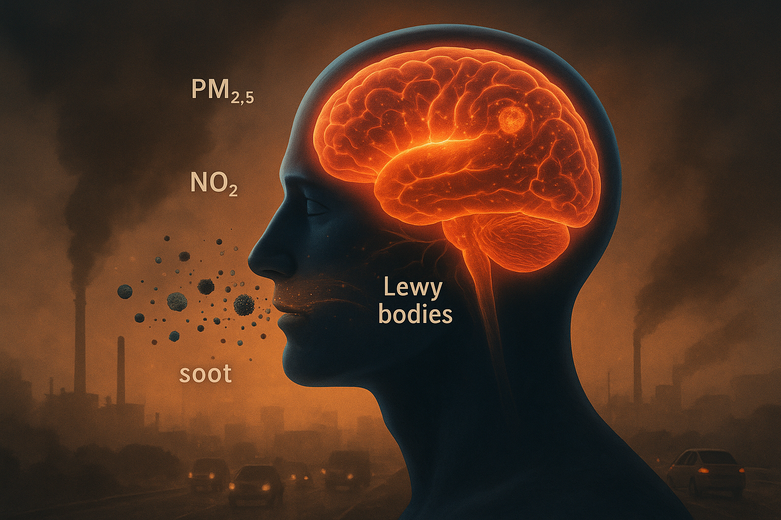 Dementia risk increased by air pollution