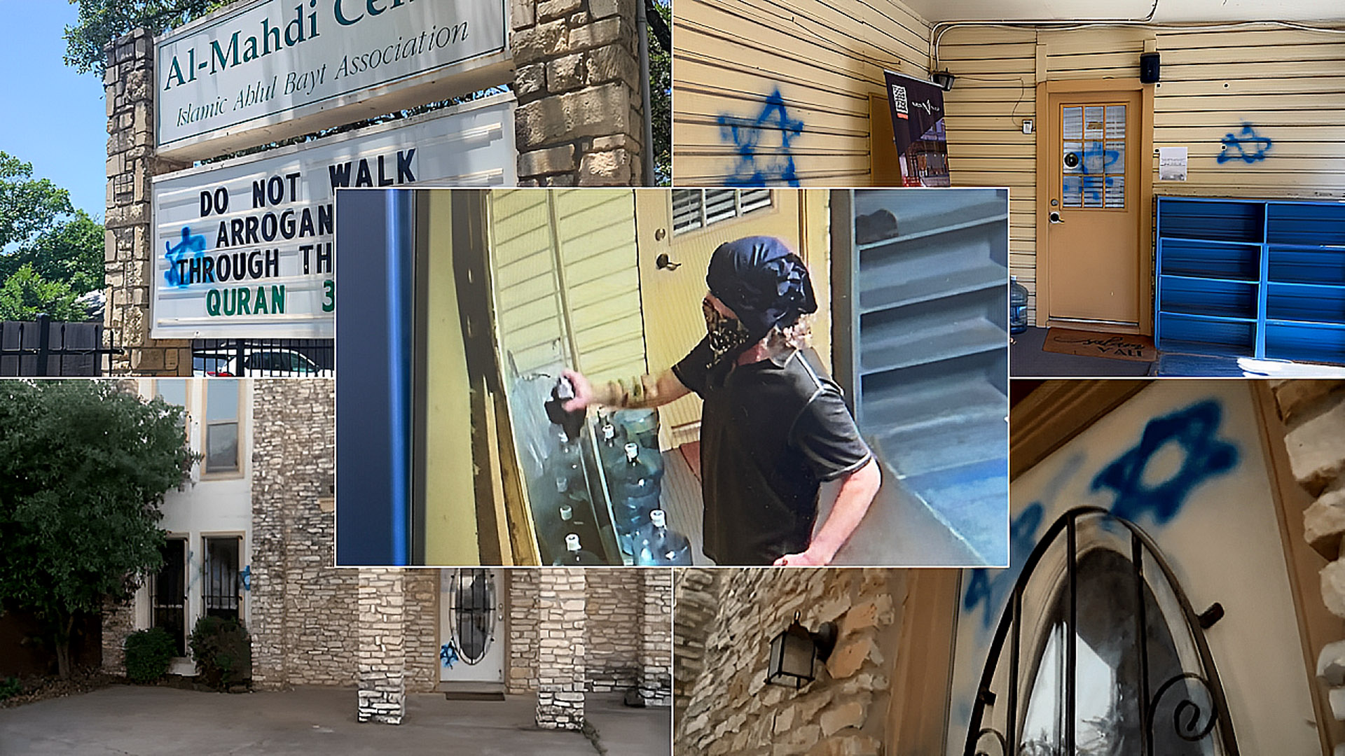 Austin mosques targeted in hate vandalism spree