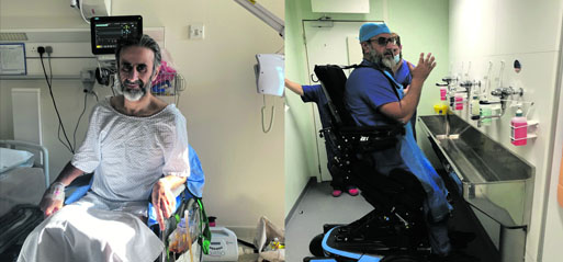 Birmingham surgeon first in UK to operate after becoming paralysed