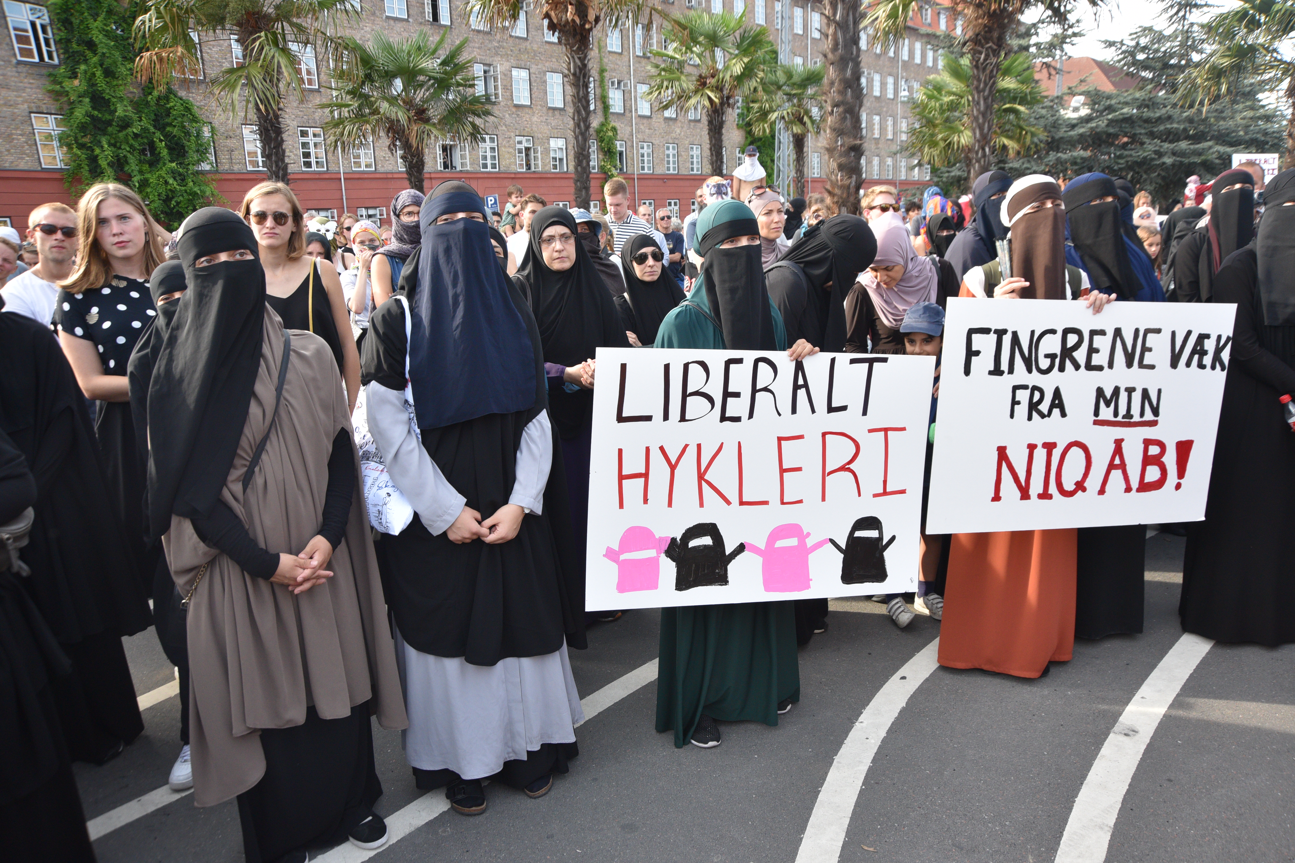 Denmark: Thousands march against veil ban