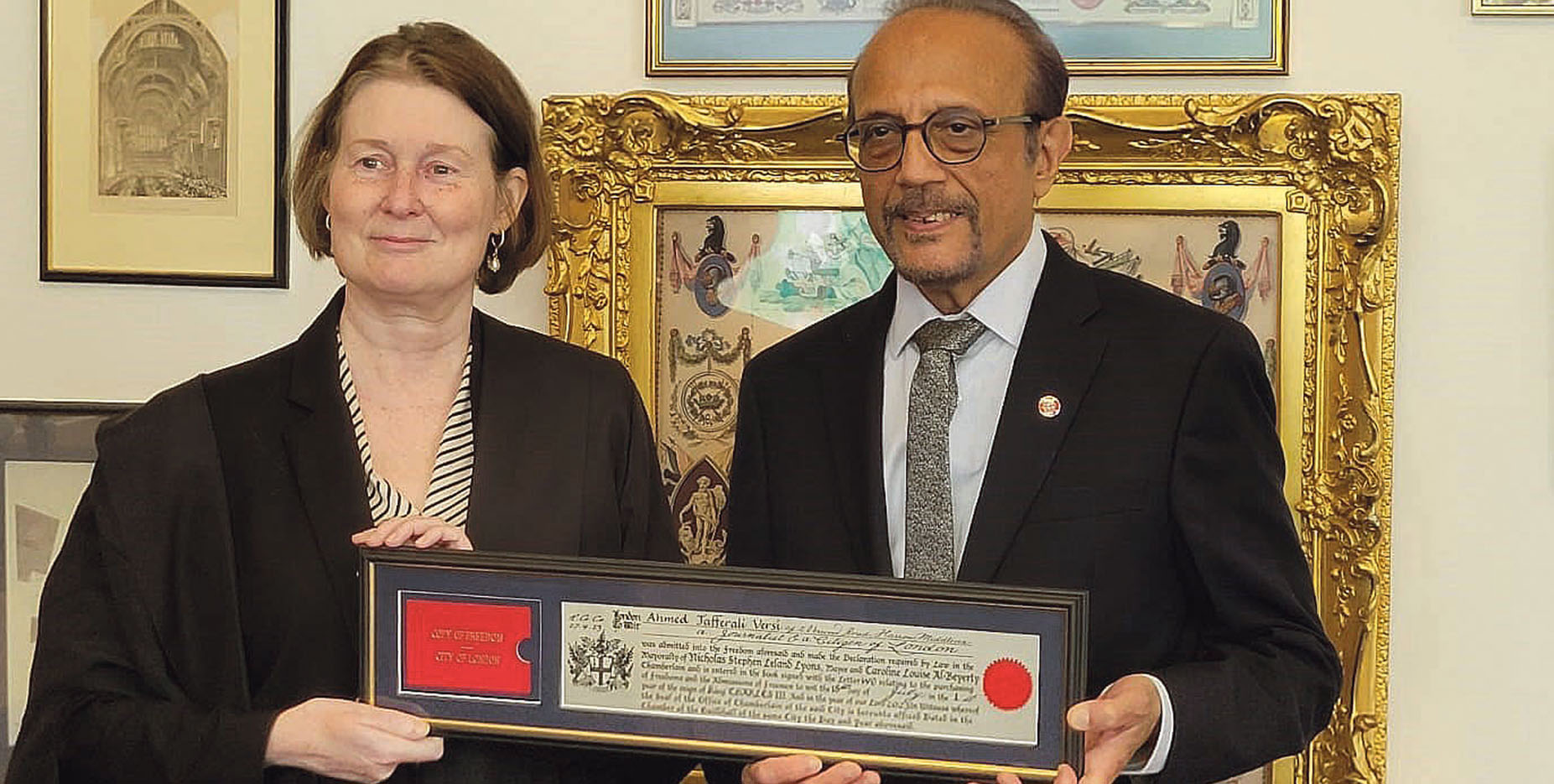 Editor of The Muslim News bestowed Freedom of the City of London