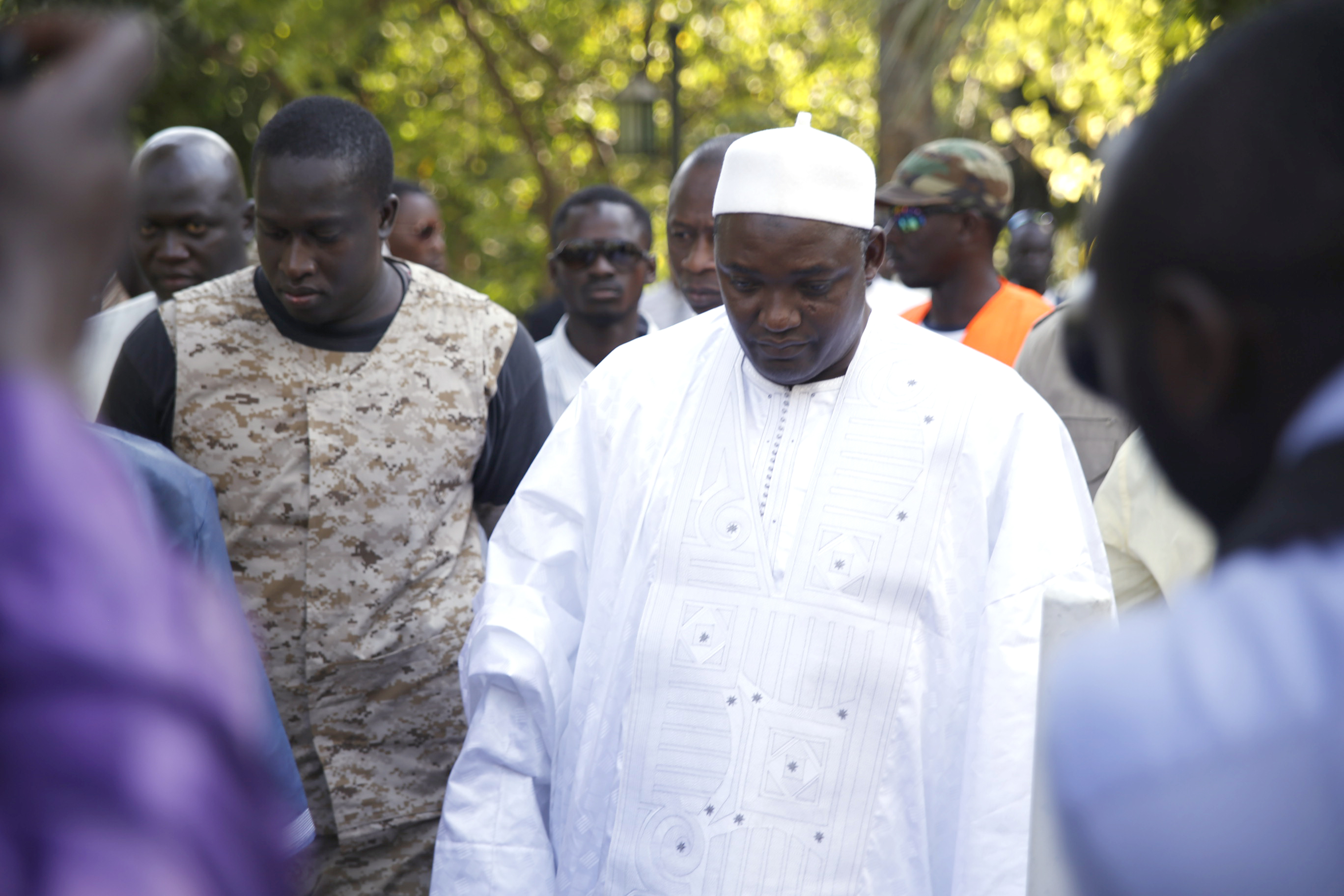 Gambia’s president-elect takes oath at Senegal embassy