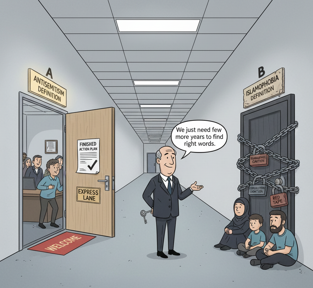 Editorial—A definition deferred, a community denied: the UK’S reluctance to name Islamophobia