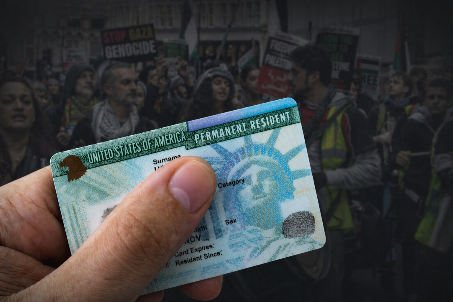 US Green card applicants could be blocked over pro-Palestinian views