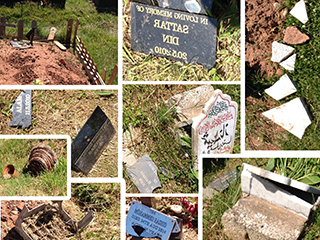 Nottingham Muslim graves vandalism treated as a hate crime