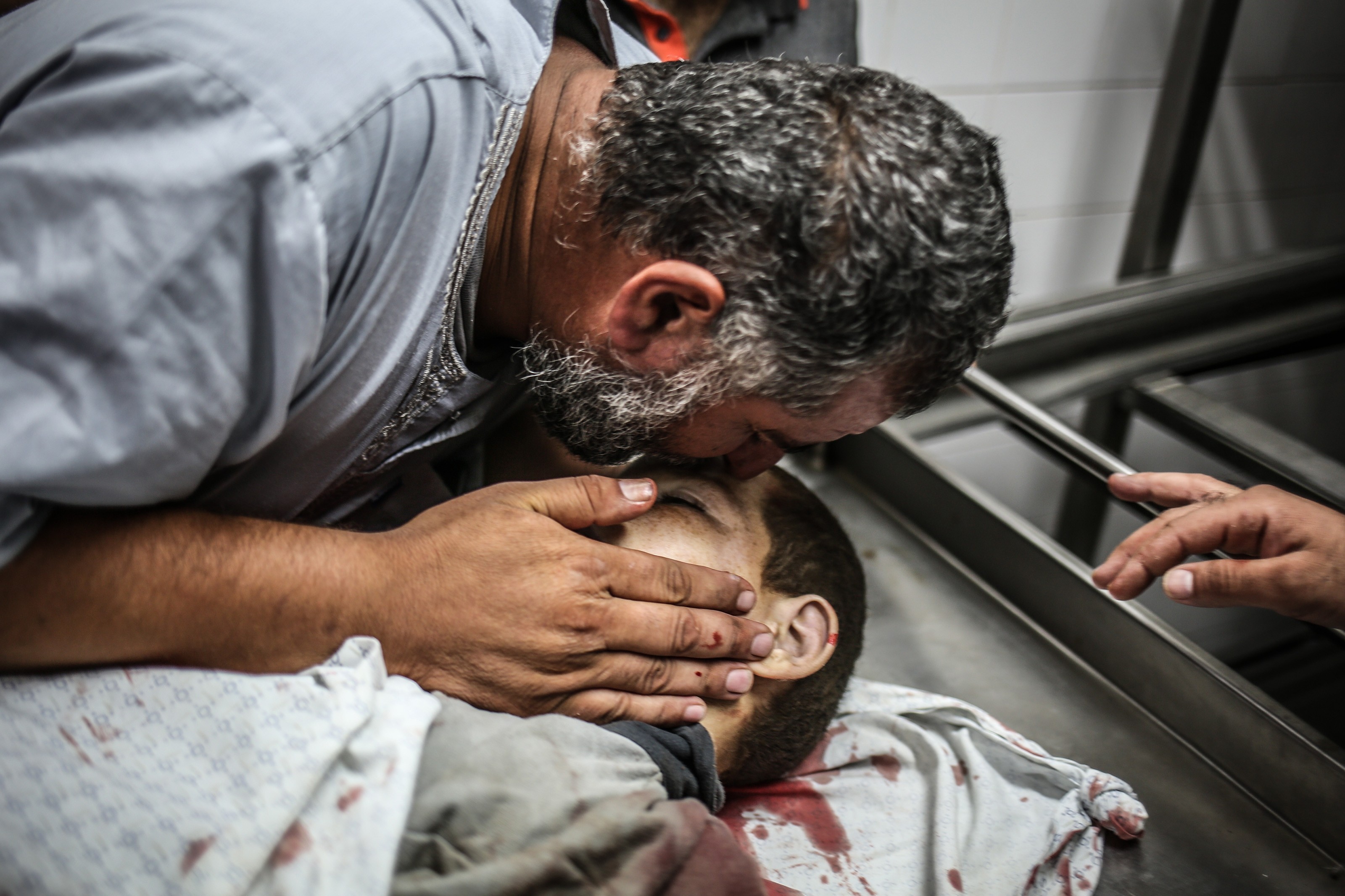 Palestine 49 Children Killed By Israeli Forces Since Oct The Muslim   Palestine Father Of Mervan Berbah 13 Shot Dead Israeli Forces Fire Gaza Border Demo European Hosp Morgue Khan Yunis 10 Oct 15 Pho Ali Hassan AA 1 