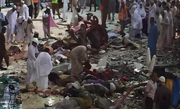 Saudi Arabia: 87 killed as vast construction crane collpases on pilgrims in Makkah