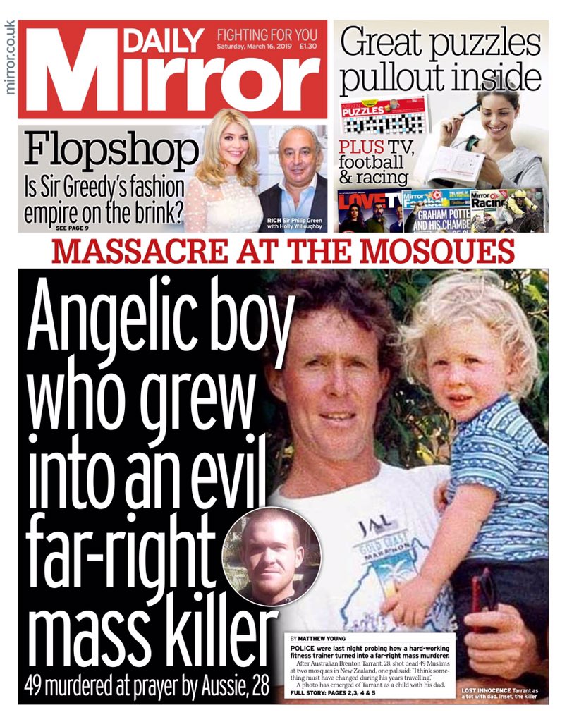 UK media fail to call NZ mosque shootings as terror attack