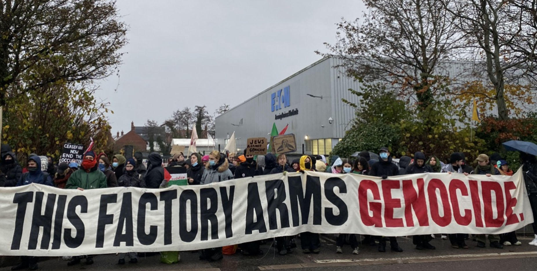Protesters shut down four UK arms factories producing Israeli fighter-jets