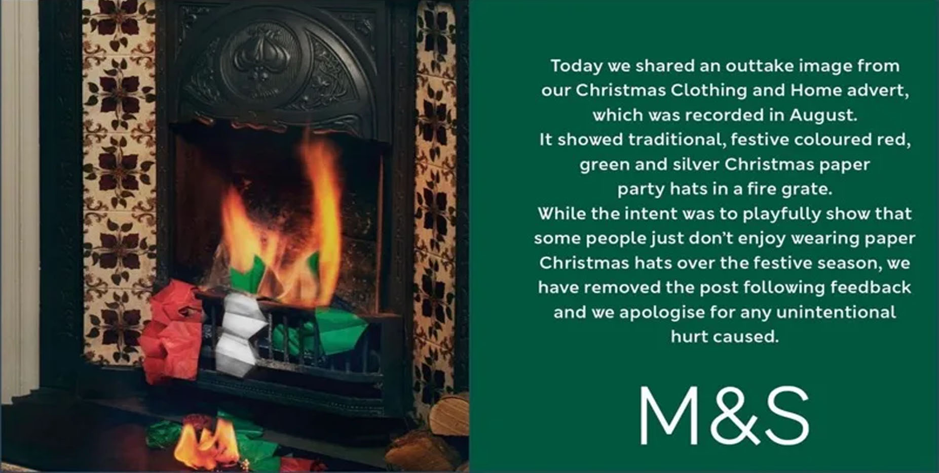 M&S pulls Christmas advert post after Palestinian flag criticism
